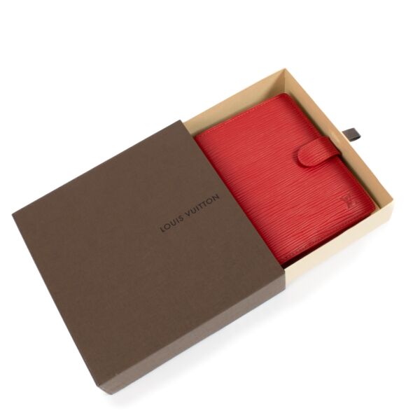 Louis Vuitton Red Epi Leather Agenda PM