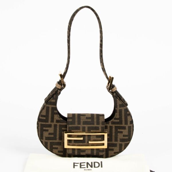 Authentic pre-loved Fendi Canvas Mini Cookie Hobo Bag on Labellov.com