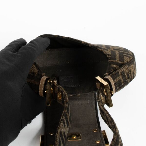 Fendi Canvas Mini Cookie Hobo Bag