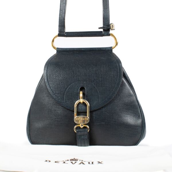 Delvaux Blue Cerceau Top Handle