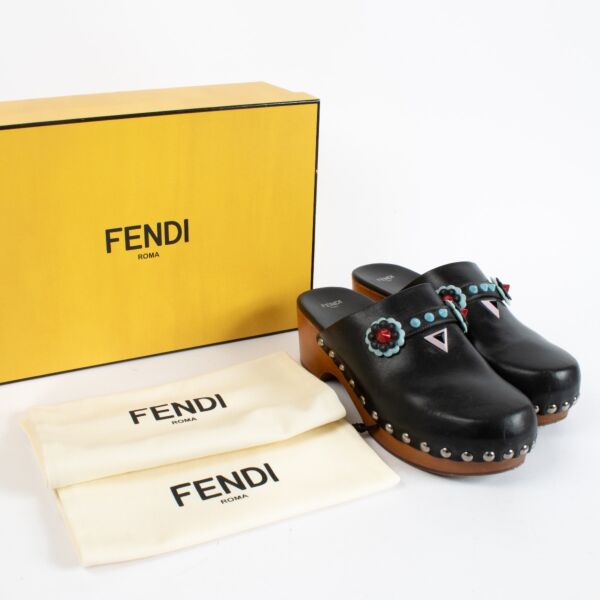 Fendi Black Clogs - size 42