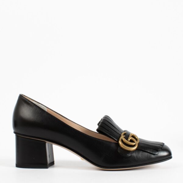 shop 100% authentic second hand Gucci Black GG Marmont Pumps - Size 41 on Labellov.com
