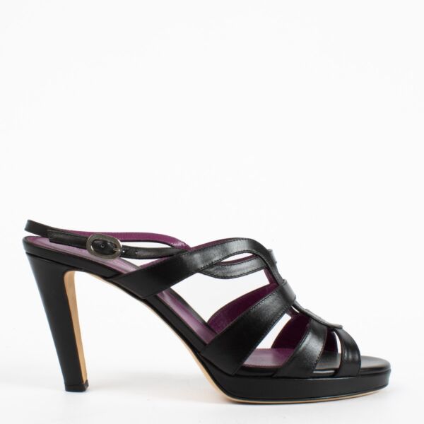 Sergio Rossi Black New Glamour Sandals - Size 41