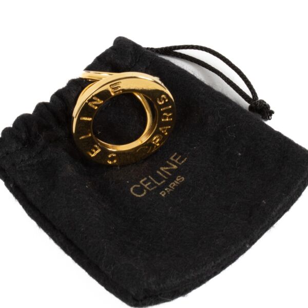 Celine Gold Vintage Scarf Ring