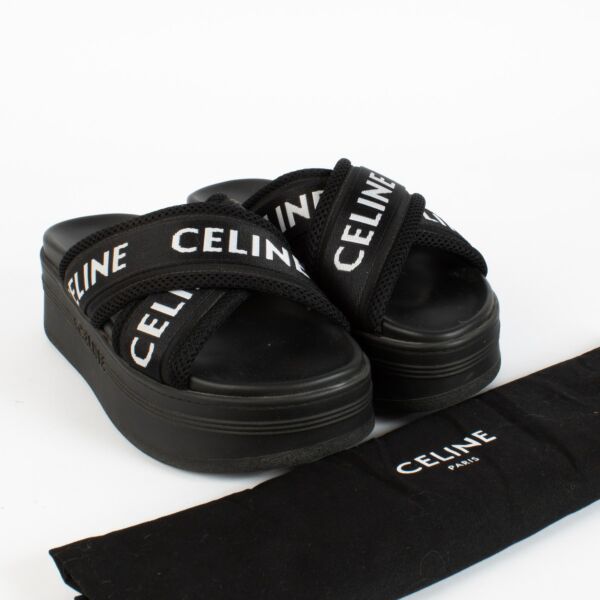 Celine Black Block Slide - Size 40