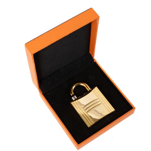 Hermès Gold Kelly Calèche Refillable Jewel Lock Perfume Bottle