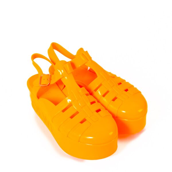 Loewe Orange Rubber Fisherman Platform Sandals - Size 40