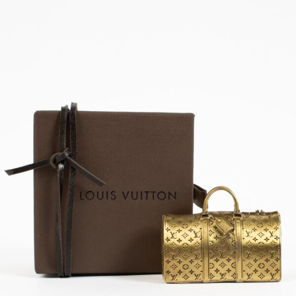 Louis Vuitton Brass Monogram Keepall Paperweight