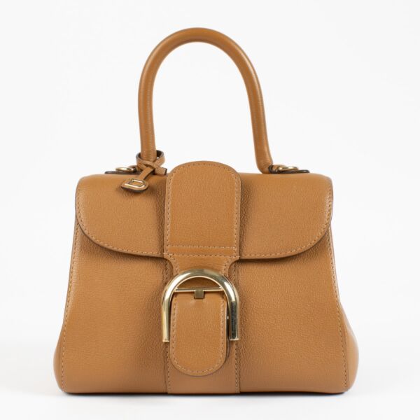 Shop safe online at Labellov in Antwerp, Brussels and Knokke this 100% authentic second hand Delvaux Végétal Rodéo Mini Brillant + Strap