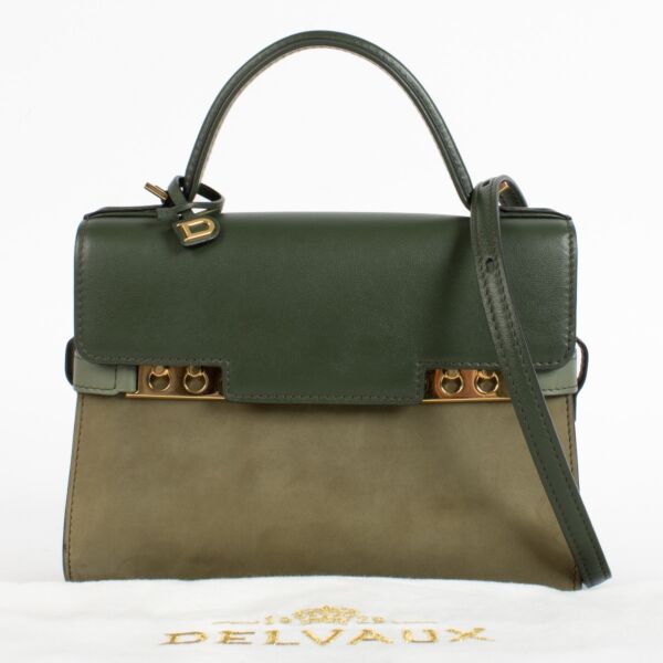 Delvaux Green Suede Tempête Mini