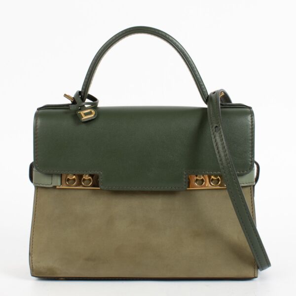 Shop the Delvaux Green Suede Tempête Mini second hand on Labellov.com