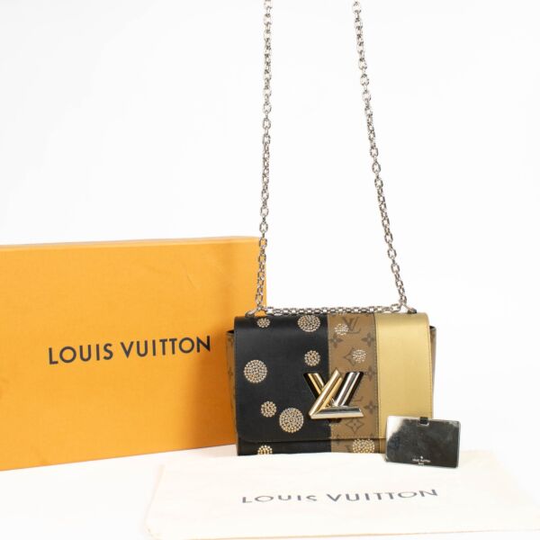 Louis Vuitton Studded Monogram Reverse Night Lights Twist MM