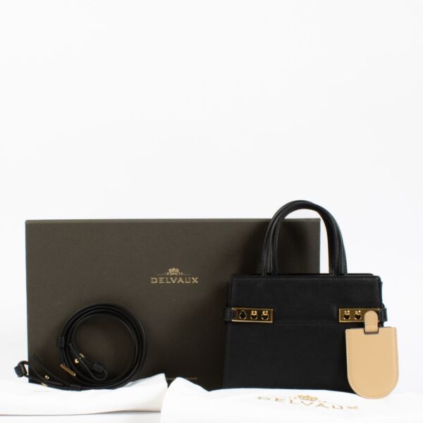 Delvaux Black Silky Calf Tempête Crush Small