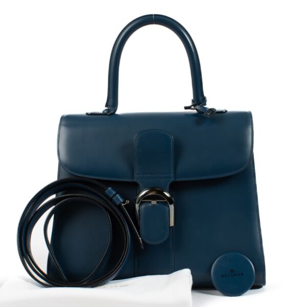 Delvaux Bleu de Prusse Box Calf Brillant MM