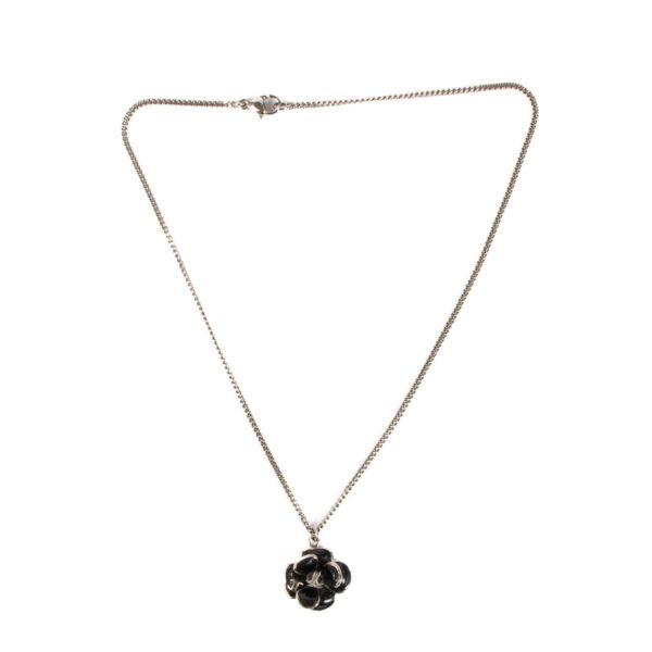Chanel 09A Black Camellia Necklace