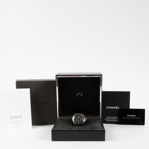 Chanel Black Ceramic/Diamond J12 33mm Watch