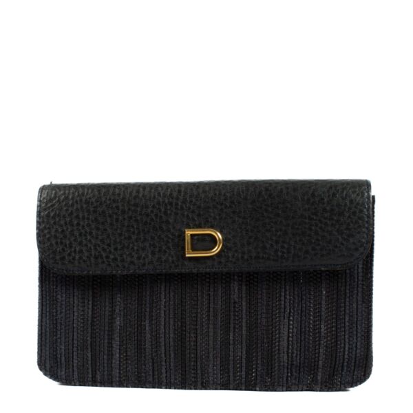 Buy authentic second hand Delvaux Black Toile de Cuir Vintage Wallet at Labellov.com 