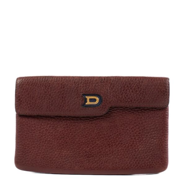 Delvaux Burgundy Leather Pouch