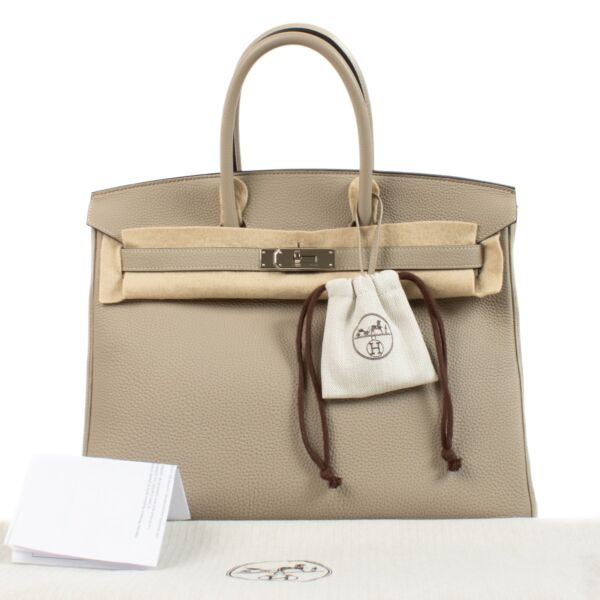Hermès Birkin 35 Gris Tourterelle Togo PHW