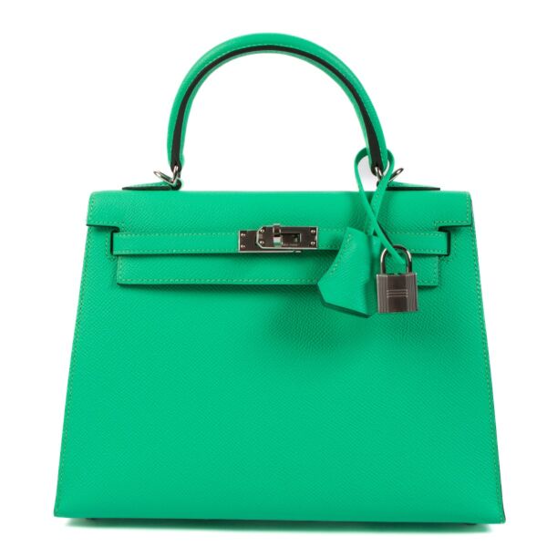 Hermès Kelly 25 Epsom Vert Comics PHW 