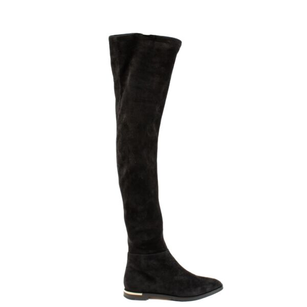 shop 100% authentic second hand Jimmy Choo Black Palina Flat Boots - Size 39 on Labellov.com