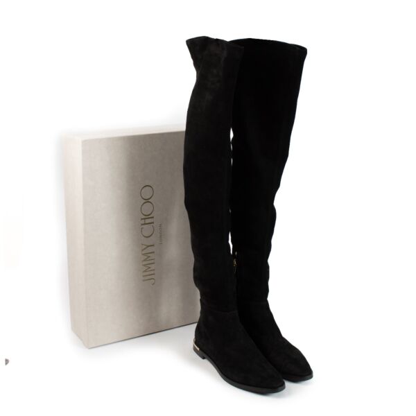 Jimmy Choo Black Palina Flat Boots - Size 39