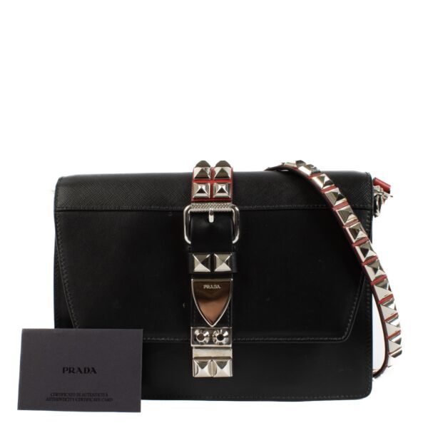 Prada Black City Calf Electra Bag