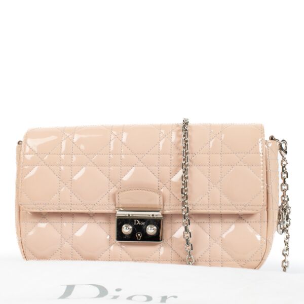 Christian Dior Pink Patent Leather Miss Dior Promenade Pouch