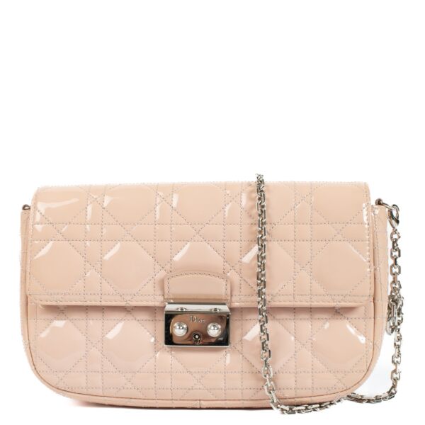 Christian Dior Pink Patent Leather Miss Dior Promenade Pouch