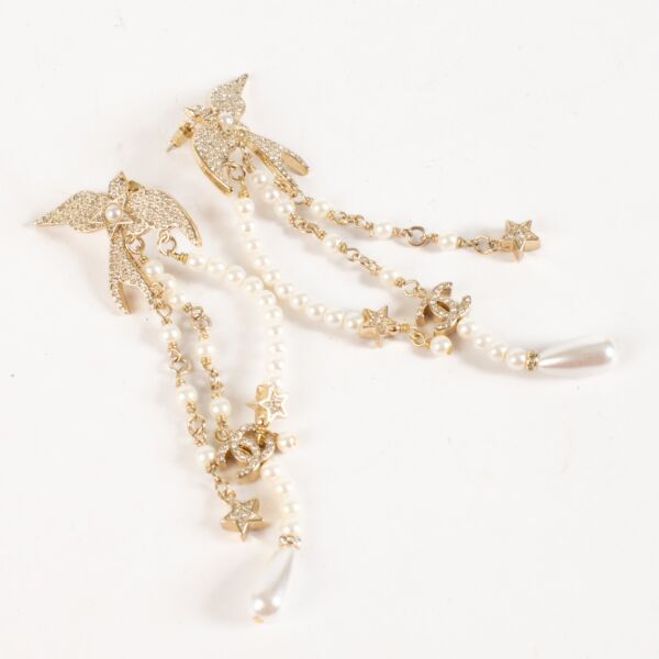 Chanel 25C Bird Crystal Earrings