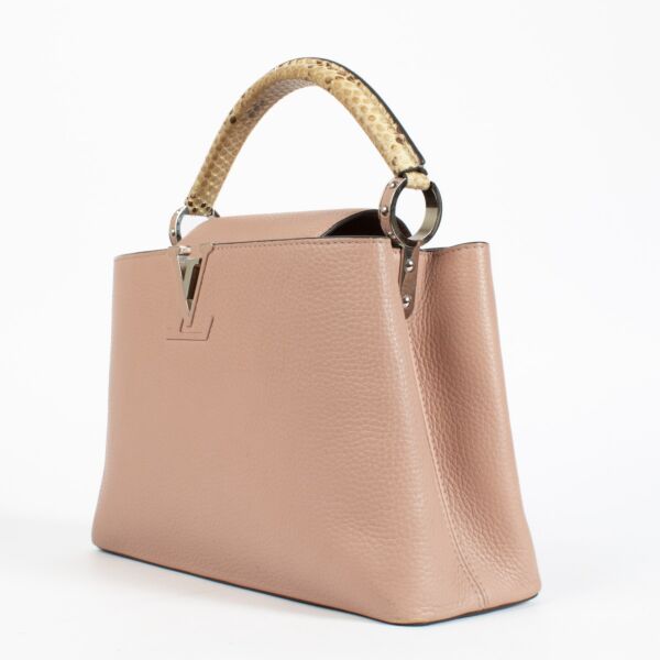 Louis Vuitton Galet Python Handle Capucines MM