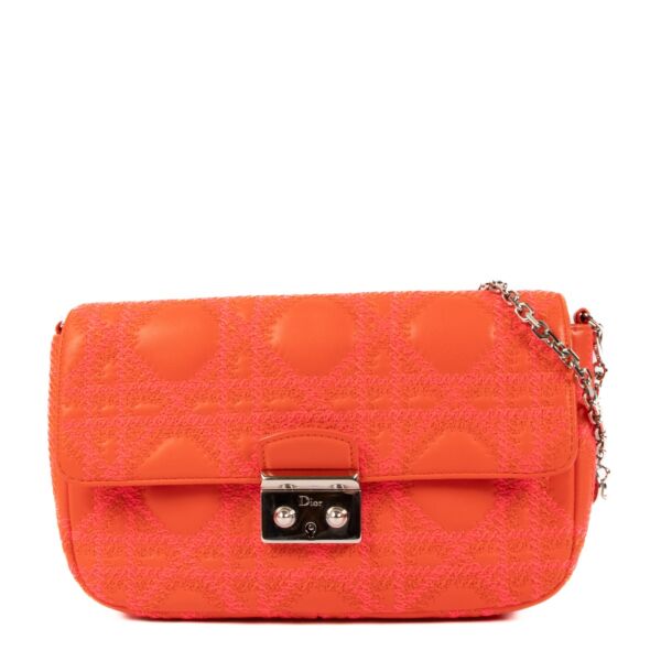 Christian Dior Orange Miss Dior Pouch Chain Bag