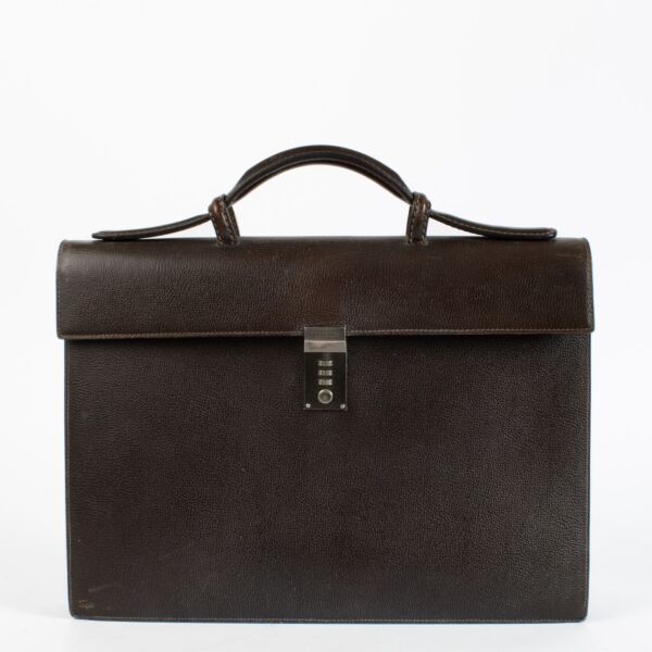 Authentic pre-loved Delvaux Szekely Café Jumping Message Briefcase on Labellov.com