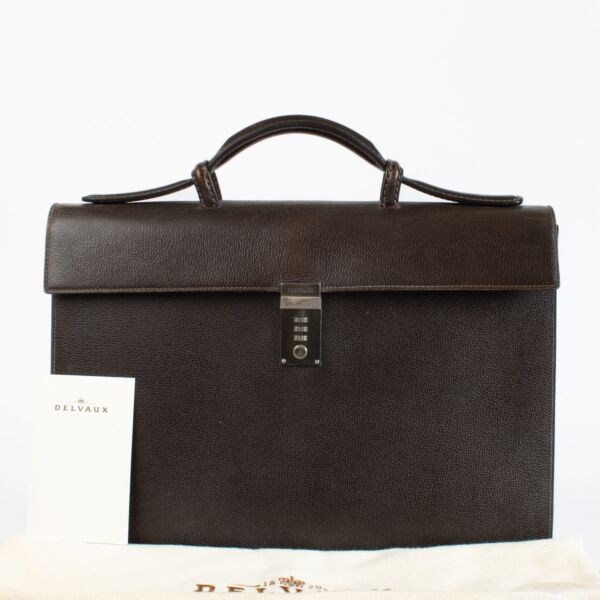 Delvaux Szekely Café Jumping Message Briefcase