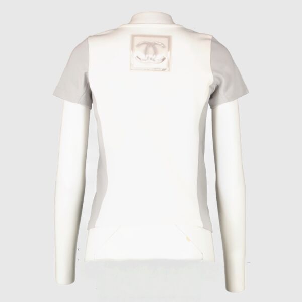 Chanel Identification 01P White/Grey T-Shirt - Size FR40