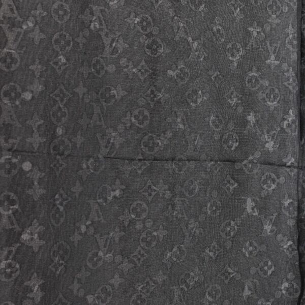Louis Vuitton Black Monogram Silk Mousseline Scarf