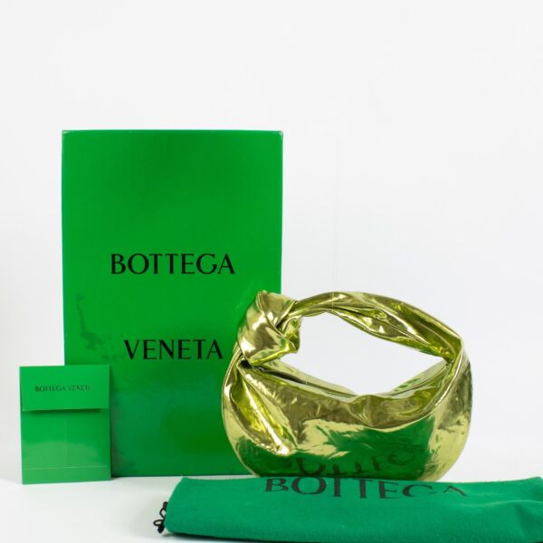 Bottega Venete Chlorophyll Metallic Crushed Calfskin Mini Jodie