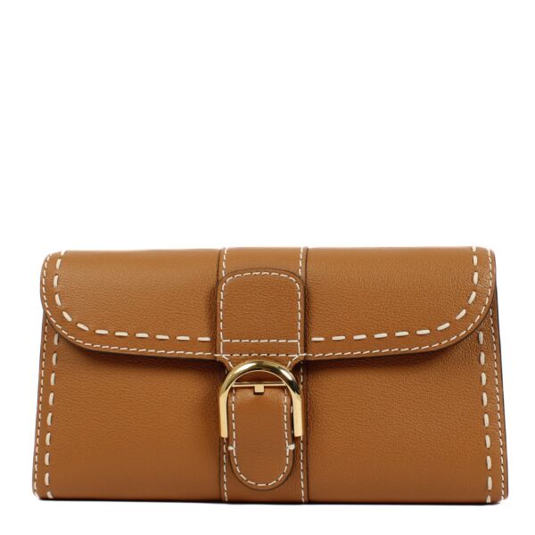shop 100% authentic second hand Delvaux Cognac Long Wallet On Chain on Labellov.com