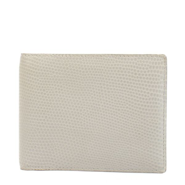 Authentic second hand Delvaux Lin Lizard Bi-Fold Livre Wallet on Labellov.com