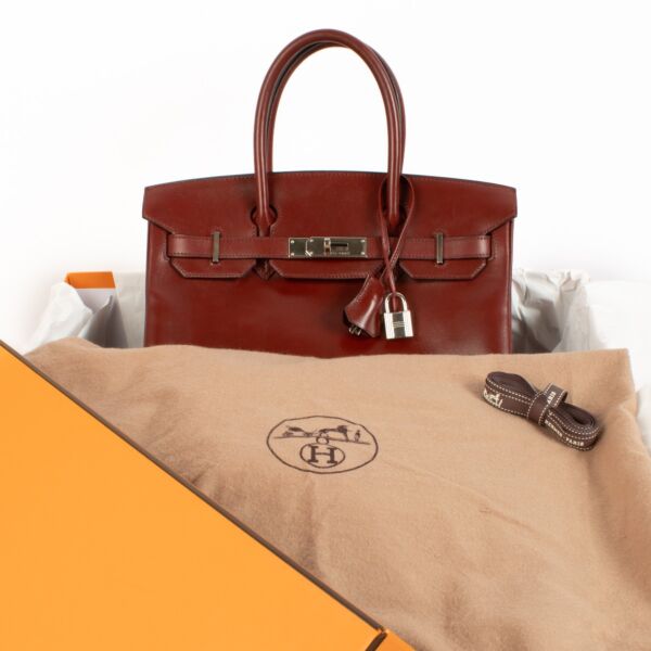 Hermès Birkin 30 Rouge H Box PHW
