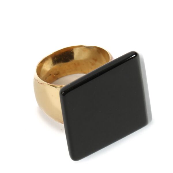 Wouters & Hendrix Black Stone Gold Ring