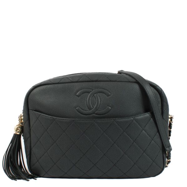 shop 100% authentic second hand Chanel Dark Grey Matte Caviar Large Camera Bag on Labellov.com