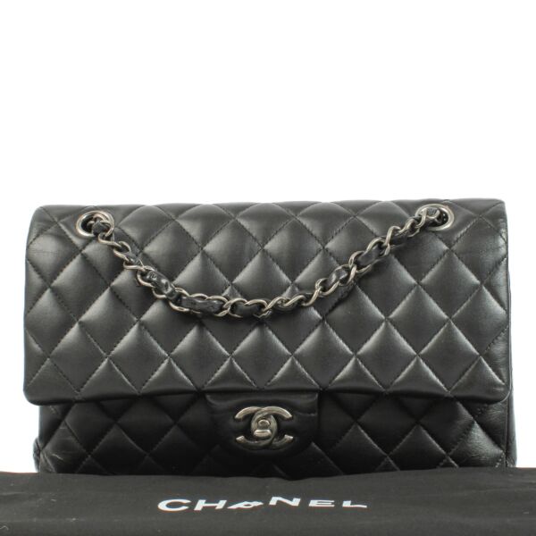 Chanel Black Ruthenium Hardware Medium Classic 11.12 Bag