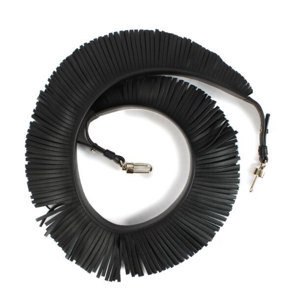 Delvaux 2018 Limited Edition Black Fringed Bag Strap