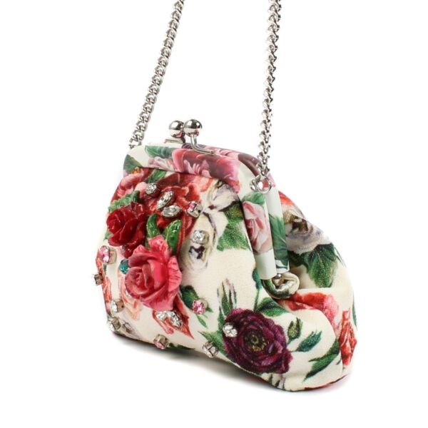 Dolce & Gabbana Rose Crystal Chain Coin Purse