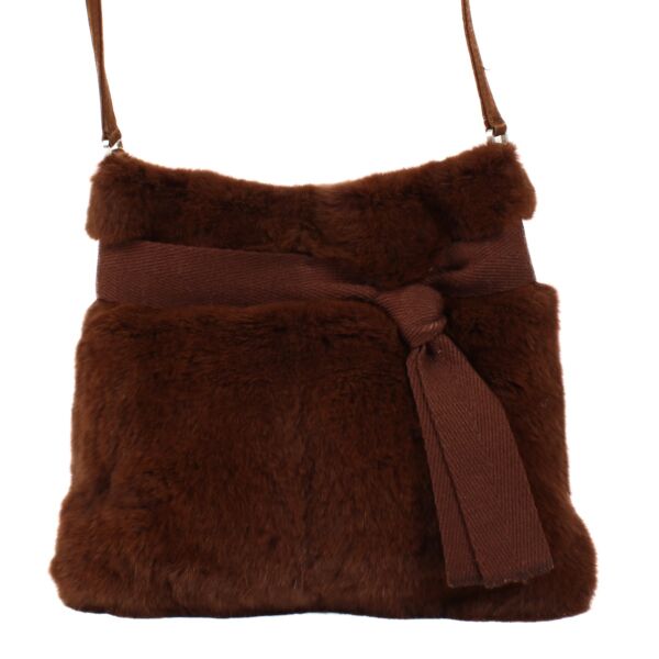 shop 100% authentic second hand Prada Brown Fur Shoulder Bag on Labellov.com