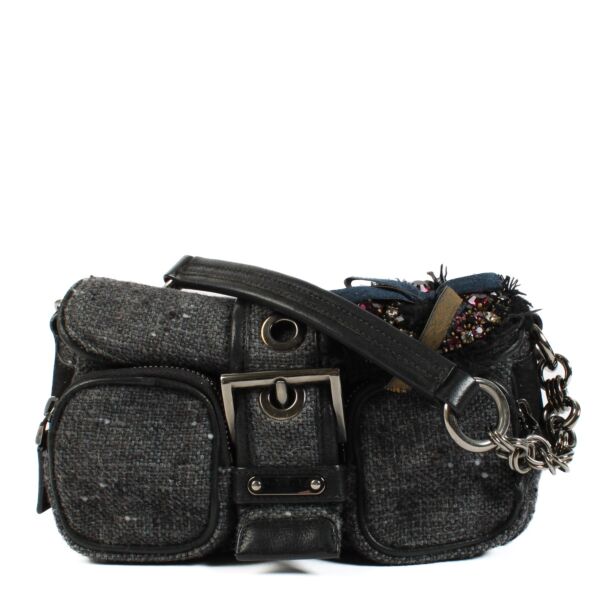 shop 100% authentic second hand Prada Grey Tweed Mini Bag on Labellov.com