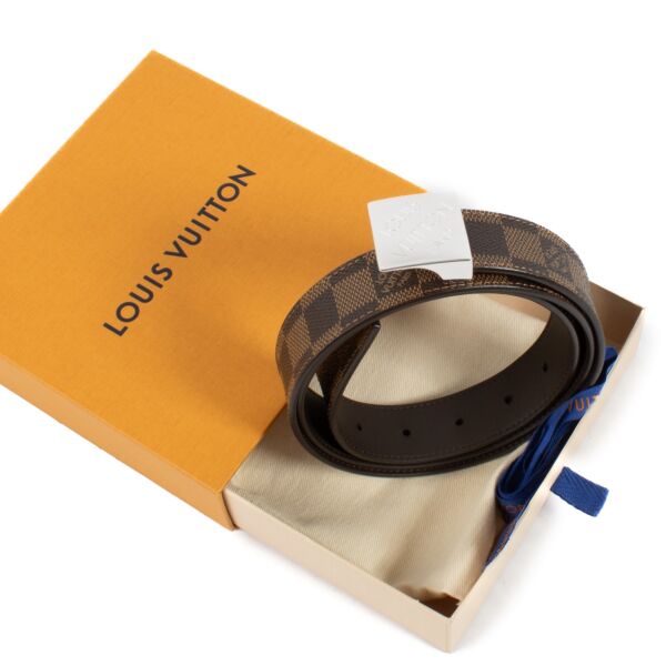Louis Vuitton Damier Ebene Carre Belt - Size 95