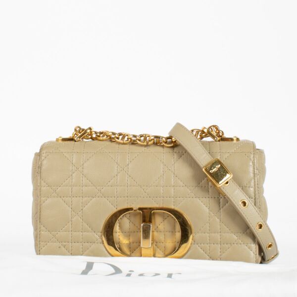 Christian Dior Beige Small Caro Bag
