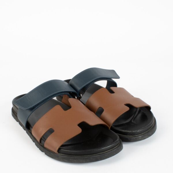 Hermès Bicolor Chypre Sandals - Size 42
